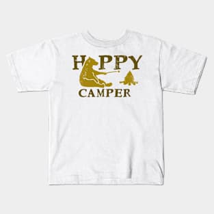 'Happy Camper Bear' Funny Bear Bonfire Gift Kids T-Shirt